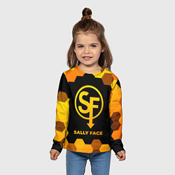 Лонгслив детский Sally Face - gold gradient, цвет: 3D-принт — фото 2