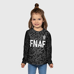 Лонгслив детский FNAF glitch на темном фоне: символ сверху, цвет: 3D-принт — фото 2