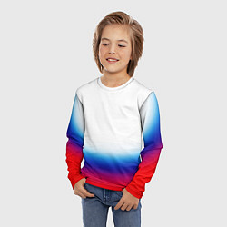 Лонгслив детский Флаг России градиент, цвет: 3D-принт — фото 2