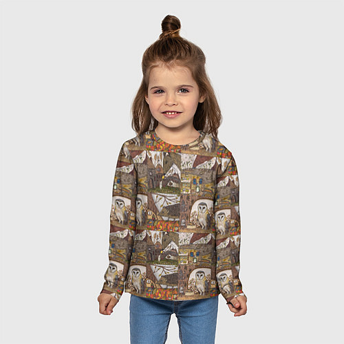 Детский лонгслив Рисунки коллаж / 3D-принт – фото 5