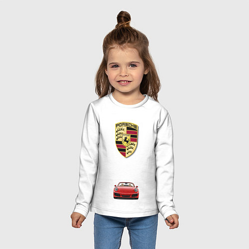 Детский лонгслив Porsche car / 3D-принт – фото 5