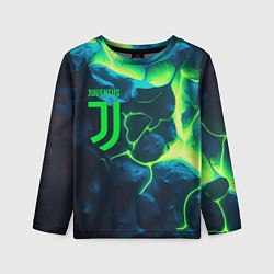 Детский лонгслив Juventus green neon