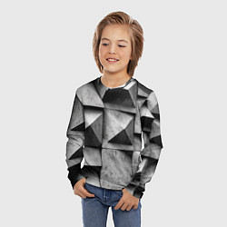 Лонгслив детский Каменная оптическая иллюзия, цвет: 3D-принт — фото 2