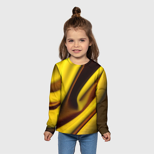 Детский лонгслив Желтая футболка / 3D-принт – фото 5