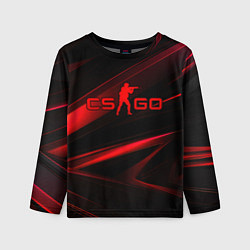 Лонгслив детский CSGO red black logo, цвет: 3D-принт