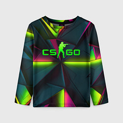 Детский лонгслив CS GO green neon