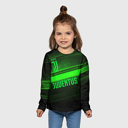 Лонгслив детский Juventus green line, цвет: 3D-принт — фото 2