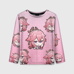 Лонгслив детский Chibi Yae Miko Genshin Impact, цвет: 3D-принт