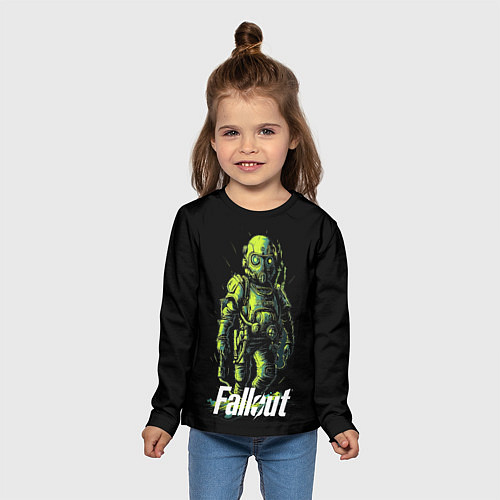 Детский лонгслив Fallout green / 3D-принт – фото 5