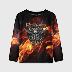 Лонгслив детский Baldurs Gate 3 fire, цвет: 3D-принт