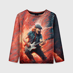 Лонгслив детский ACDC rock music, цвет: 3D-принт