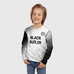 Лонгслив детский Black Butler glitch на светлом фоне: символ сверху, цвет: 3D-принт — фото 2