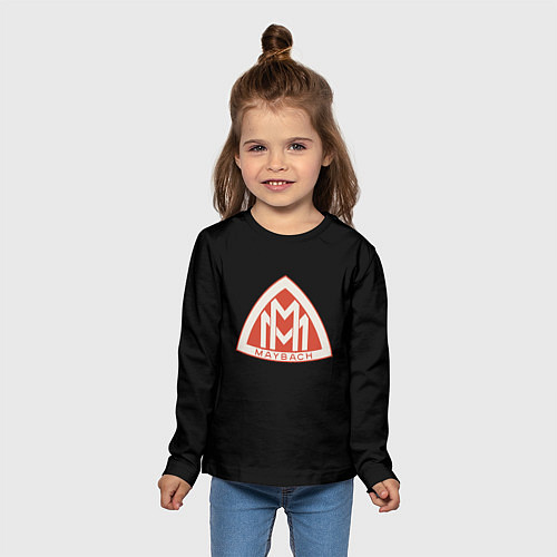 Детский лонгслив Maybach logo / 3D-принт – фото 5
