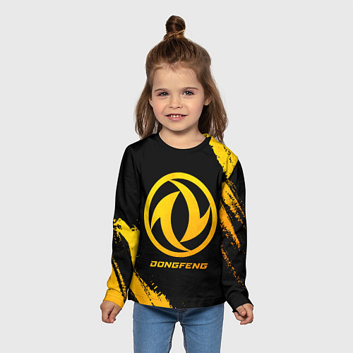 Детский лонгслив Dongfeng - gold gradient / 3D-принт – фото 5