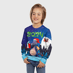 Лонгслив детский Cиний дракон, цвет: 3D-принт — фото 2