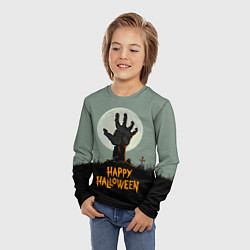 Лонгслив детский Halloween - рука мертвеца, цвет: 3D-принт — фото 2