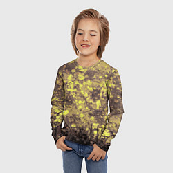 Лонгслив детский Грязно-желтая осень, цвет: 3D-принт — фото 2