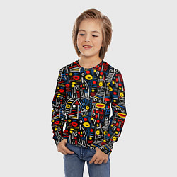 Лонгслив детский Африканский орнамент, цвет: 3D-принт — фото 2