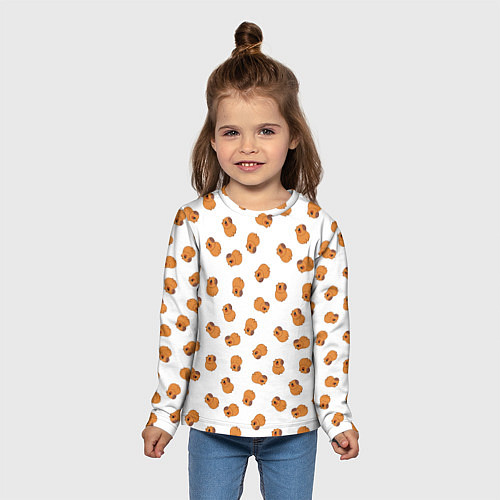 Детский лонгслив Мини капибары / 3D-принт – фото 5