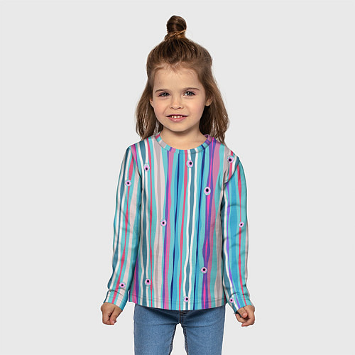 Детский лонгслив Глазные яблоки / 3D-принт – фото 5