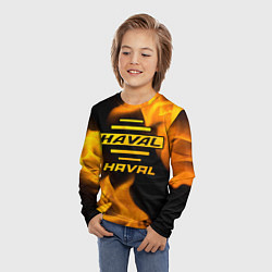 Лонгслив детский Haval - gold gradient, цвет: 3D-принт — фото 2