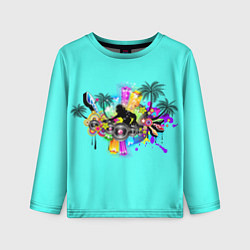 Детский лонгслив Ночной клуб музыка дискотека