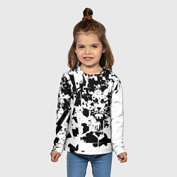 Лонгслив детский Морда льва - абстракция, цвет: 3D-принт — фото 2