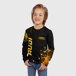 Лонгслив детский Audi - gold gradient вертикально, цвет: 3D-принт — фото 2