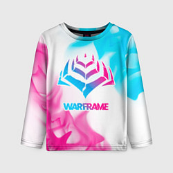 Лонгслив детский Warframe neon gradient style, цвет: 3D-принт