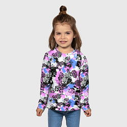 Лонгслив детский Multicolored wild cats, цвет: 3D-принт — фото 2