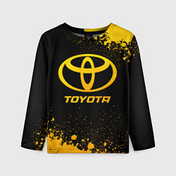 Лонгслив детский Toyota - gold gradient, цвет: 3D-принт