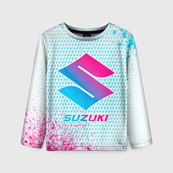 Лонгслив детский Suzuki neon gradient style, цвет: 3D-принт