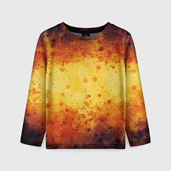 Лонгслив детский Абстракция - yellow scales, цвет: 3D-принт