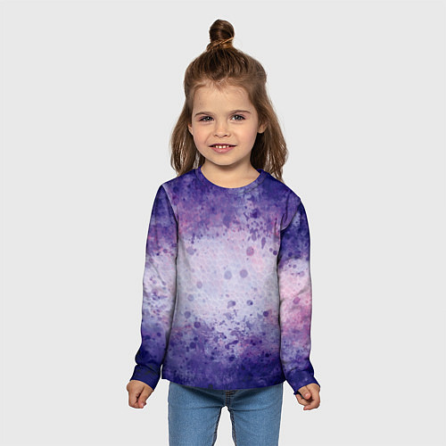 Детский лонгслив Абстракция - purple scales / 3D-принт – фото 5