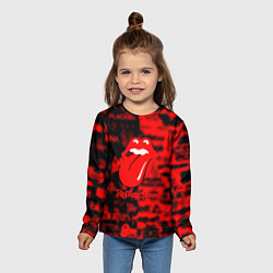 Лонгслив детский Rolling Stones logo групп, цвет: 3D-принт — фото 2