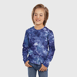 Лонгслив детский Абстракция - sea blue, цвет: 3D-принт — фото 2