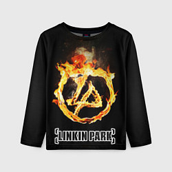 Лонгслив детский Linkin Park - fire logo, цвет: 3D-принт