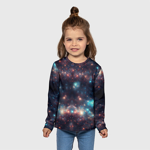 Детский лонгслив Космический простор / 3D-принт – фото 5
