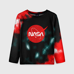 Лонгслив детский NASA космос краски, цвет: 3D-принт