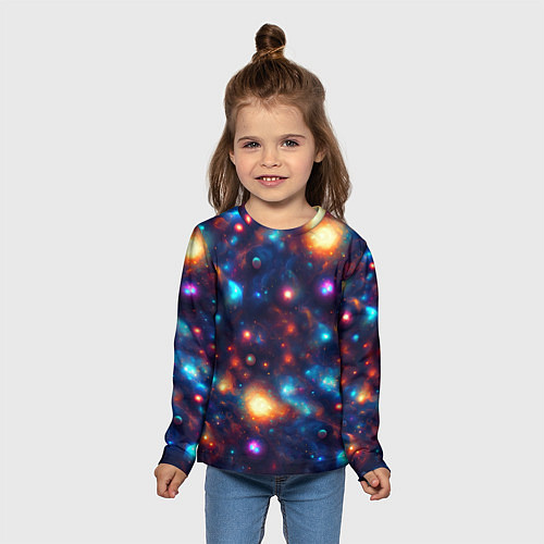 Детский лонгслив Бесконечность звезд / 3D-принт – фото 5