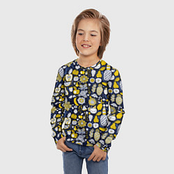 Лонгслив детский Фруктовые каракули, цвет: 3D-принт — фото 2