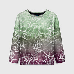 Лонгслив детский Абстракция - spider web on purple-green background, цвет: 3D-принт