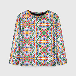 Лонгслив детский Мелкий красочный узор, цвет: 3D-принт