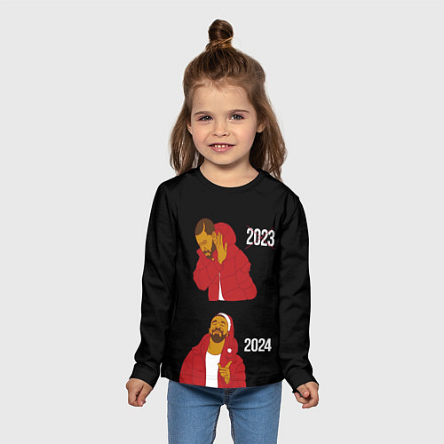 Детский лонгслив Дрейк 2023-2024 / 3D-принт – фото 5