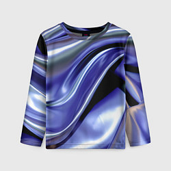 Лонгслив детский Синяя вязкая абстракция, цвет: 3D-принт