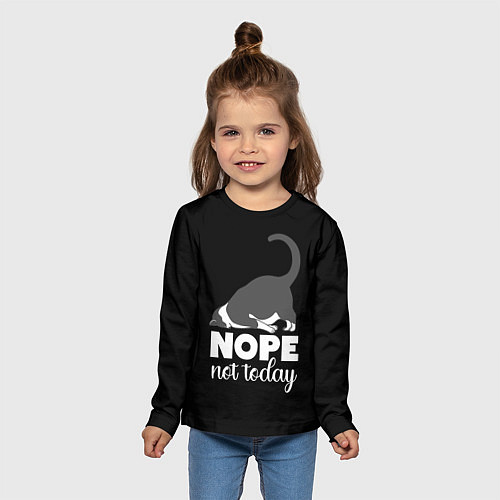 Детский лонгслив Nope not today / 3D-принт – фото 5