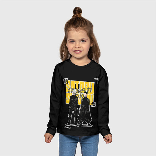 Детский лонгслив Сильнейший дуэт - Магическая битва / 3D-принт – фото 5