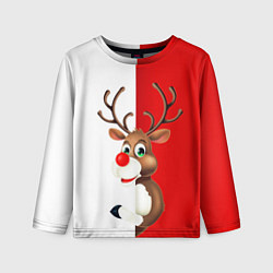 Детский лонгслив Christmas deer art