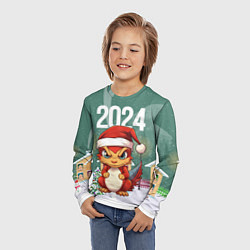 Лонгслив детский Хмурый дракон 2024, цвет: 3D-принт — фото 2