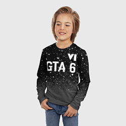 Лонгслив детский GTA 6 glitch на темном фоне посередине, цвет: 3D-принт — фото 2